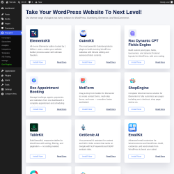 Page screenshot: PopupKit &rarr; Our Plugins