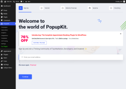 Page screenshot: PopupKit &rarr; Analytics