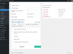 Page screenshot: Popup Builder0 &rarr; Newsletter