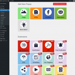 Page screenshot: Popup Builder0 &rarr; Add New