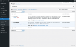 Page screenshot: Plugins &lsaquo; Test site &mdash; WordPress