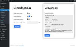 Page screenshot: Popup Builder0 &rarr; Settings