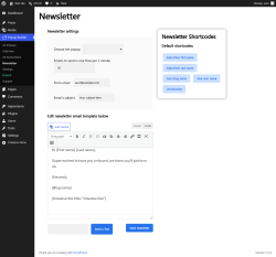 Page screenshot: Popup Builder0 &rarr; Newsletter