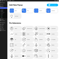 Page screenshot: Popup Builder0 &rarr; Add New