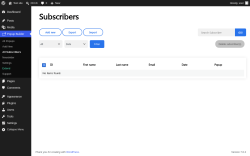 Page screenshot: Popup Builder0 &rarr; All Subscribers
