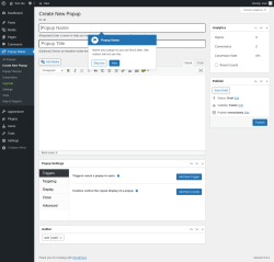Page screenshot: Popup Maker → Create New Popup