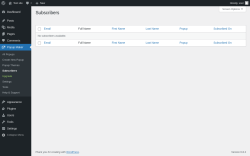 Page screenshot: Popup Maker → Subscribers