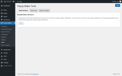 Page screenshot: Popup Maker → Tools