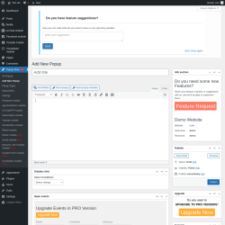 Page screenshot: Popup More  → Add New Popup