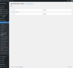 Page screenshot: Popup More  → Age Restriction module