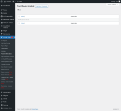 Page screenshot: Facebook module