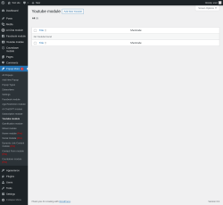 Page screenshot: Youtube module