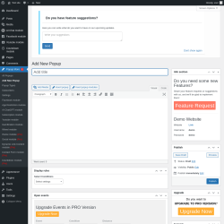 Page screenshot: Popup More  → Add New Popup