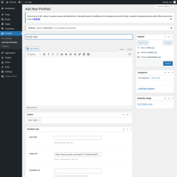 Page screenshot: Portfolio &rarr; Add New Portfolio