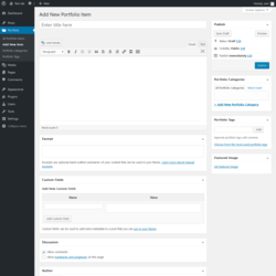 Page screenshot: Portfolio &rarr; Add New Item