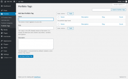 Page screenshot: Portfolio &rarr; Portfolio Tags