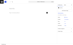 Page screenshot: Portfolio &rarr; Add New Portfolio Item