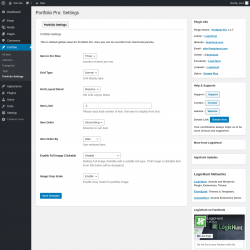 Page screenshot: Portfolio → Portfolio Settings