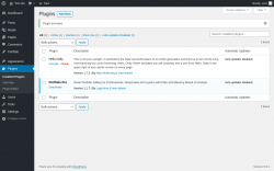 Page screenshot: Plugins ‹ Test site — WordPress