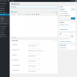 Page screenshot: Portfolio → Add Item