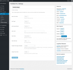Page screenshot: Portfolio → Portfolio Settings