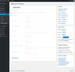 Page screenshot: Portfolio → Portfolio Settings