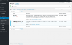 Page screenshot: Plugins ‹ Test site — WordPress