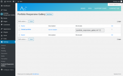 Page screenshot: Settings → Portfolio Responsive Gallery