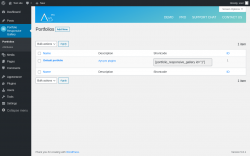 Page screenshot: Portfolio Responsive Gallery