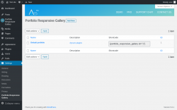 Page screenshot: Settings → Portfolio Responsive Gallery