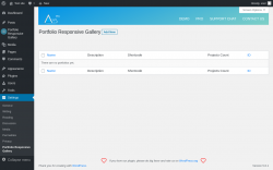 Page screenshot: Settings → Portfolio Responsive Gallery