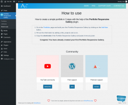 Page screenshot: Portfolio Responsive Gallery → How to use