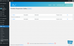 Page screenshot: Settings → Portfolio Responsive Gallery