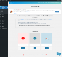 Page screenshot: Portfolio Responsive Gallery → How to use