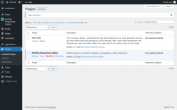 Page screenshot: Plugins ‹ Test site — WordPress