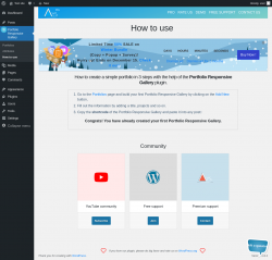 Page screenshot: Portfolio Responsive Gallery → How to use