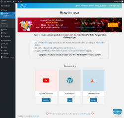 Page screenshot: Portfolio Responsive Gallery → How to use