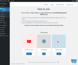 Page screenshot: Portfolio Responsive Gallery → How to use