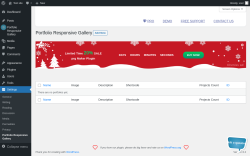Page screenshot: Settings → Portfolio Responsive Gallery