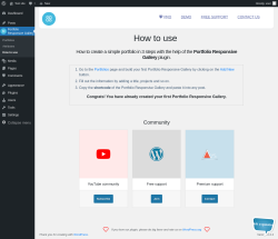 Page screenshot: Portfolio Responsive Gallery → How to use