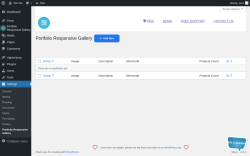 Page screenshot: Settings → Portfolio Responsive Gallery