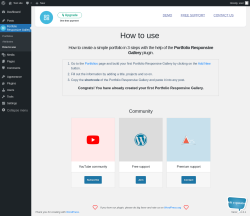 Page screenshot: Portfolio Responsive Gallery → How to use