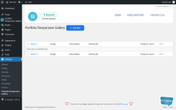 Page screenshot: Settings → Portfolio Responsive Gallery
