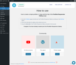 Page screenshot: Portfolio Responsive Gallery → How to use