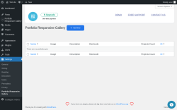 Page screenshot: Settings → Portfolio Responsive Gallery