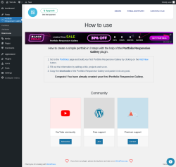 Page screenshot: Portfolio Responsive Gallery → How to use