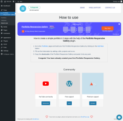 Page screenshot: Portfolio Responsive Gallery → How to use