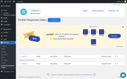 Page screenshot: Settings → Portfolio Responsive Gallery