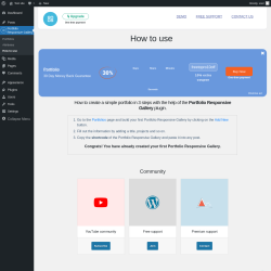 Page screenshot: Portfolio Responsive Gallery → How to use