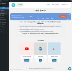 Page screenshot: Portfolio Responsive Gallery → How to use